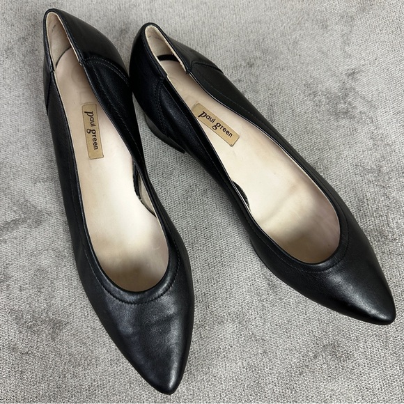 PAUL GREEN Yvette Black Leather Heel Size 6.5 - Picture 1 of 10